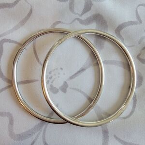 Elegant Silver Bangle Set